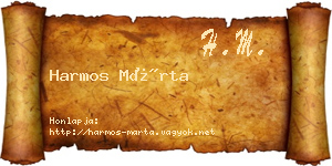 Harmos Márta névjegykártya